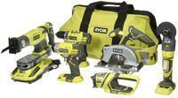 Ryobi One+ 18-Volt 6-Piece Lithium-Ion Cordless Combo Kit