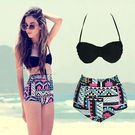 Women's Retro High Waist Bikini Set