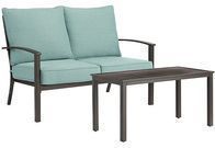 Sonoma Acadia Outdoor Loveseat & Planked Coffee Table Set
