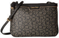 Calvin Klein Hudson Monogram Crossbody (Khaki/Black/Black)