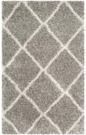 Hampstead Grey/Ivory Shag Area Rug