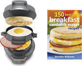 Hamilton Beach Breakfast Sandwich Maker + 150 Recipe Book