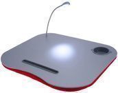 Lap Desk w/ Built in Cushion, Led Light, & Drink Holder