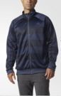 Adidas Essentials Men's 3-Stripes Rugby-Print Track Jacket