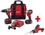 Milwaukee M18 Cordless Hammer Drill/Impact Kit + Hackzall