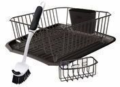Rubbermaid Antimicrobial Sink Dish Rack Drainer 4-Piece Set