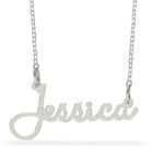 Zales Personalized Script Name Necklace in Sterling Silver