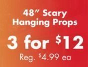 48 Scary Hanging Props - 3 for $12