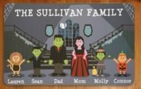 Personalized Spooky Family Halloween Doormat