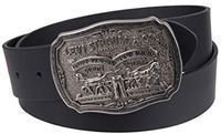 Levi's Men's Leather Belt w/ Plaque Buckle