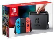 Nintendo Switch Console with Neon Blue and Red Joy-Con