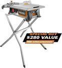 Ridgid R4021S1 120-Volt 7 Table Top Wet Tile Saw w/ Stand