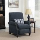 Morrisofa Conroe High Leg Recliner with Kidney Accent Pillow