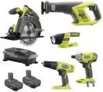 Ryobi 18-Volt ONE+ Li-Ion 5-Tool Combo Kit