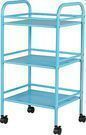 Staples 3 Tier Shelf Rolling Cart (Light Blue)