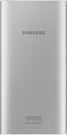 10,000 mAh Portable Battery w/ USB-C Cable (Silver)
