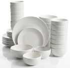 Camrose 40-Piece White Round Dinnerware Set