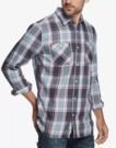 Weatherproof Vintage Burnout Plaid Flannel Utility Shirt