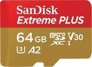 SanDisk Extreme PLUS 64GB microSDXC UHS-I Memory Card