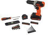 BLACK+DECKER 20V Lithium Cordless Drill w/ 44pc. Project Kit