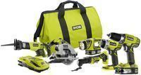 6-Tool Ryobi 18-Volt ONE+ Lithium-Ion Ultimate Combo Kit