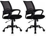 BestOffice Ergonomic Mid-Back Mesh Office Chair 2-Pack