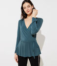 Sandwashed Wrap Top