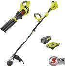 RYOBI 40V Cordless String Trimmer/Jet Fan Blower Combo Kit