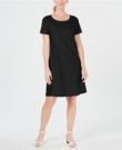 Karen Scott Cotton Seam-Front Dress