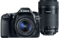 EOS 80D Camera + EF-S 18-55 & EF-S 55-250 Lens (Refurb)