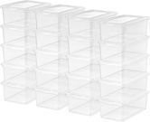 Mainstays 5 Qt./1.25 Gal. Shoe Box Storage (Clear, 20 Pack)