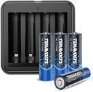 Tenavolts Rechargeable AA Batteries 4-Pack w/ Charger