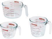 Pyrex Measuring Cups 3-Piece Clear