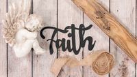 Redline Steel - Cursive Faith Accent Sign for $6 & Free Shipping