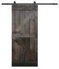 Paneled Wood Primed Knotty Pine Solid Interior Barn Door