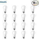 Philips LED Non-Dimmable A19 Frosted Light Bulb, 16-Pack
