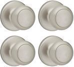 Kwikset Cove Satin Nickel Passage Hall/Closet Door Knob 4pk