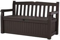 Keter Eden 70 Gallon Storage Bench Deck Box, Brown/Brown