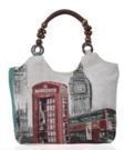London Pattern Jute Tote