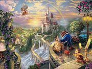 Thomas Kinkade: Beauty and The Beast Falling in Love Puzzle